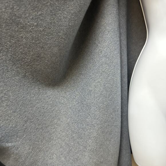 LORO PIANA Madison Baby Cashmere Leather Shawl Wrap Raphite‎ Blue NEW $4,800 - Picture 4 of 12